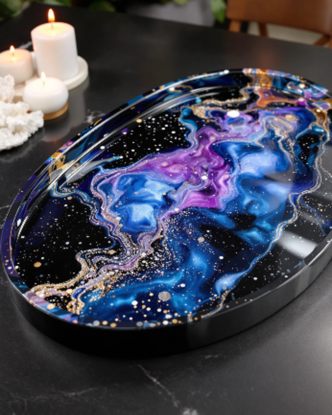 Plateau galaxie avec effets cosmiques
